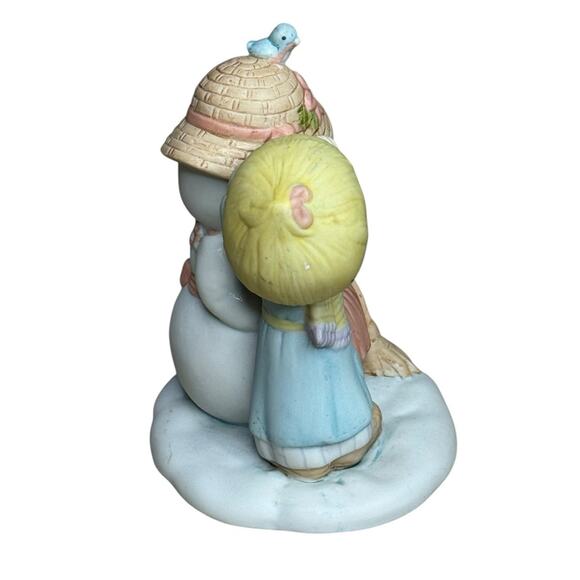 VTG 80s BETSEY CLARK Christmas Porcelain Figurine Snowman Kindness Collectible - Picture 5 of 7